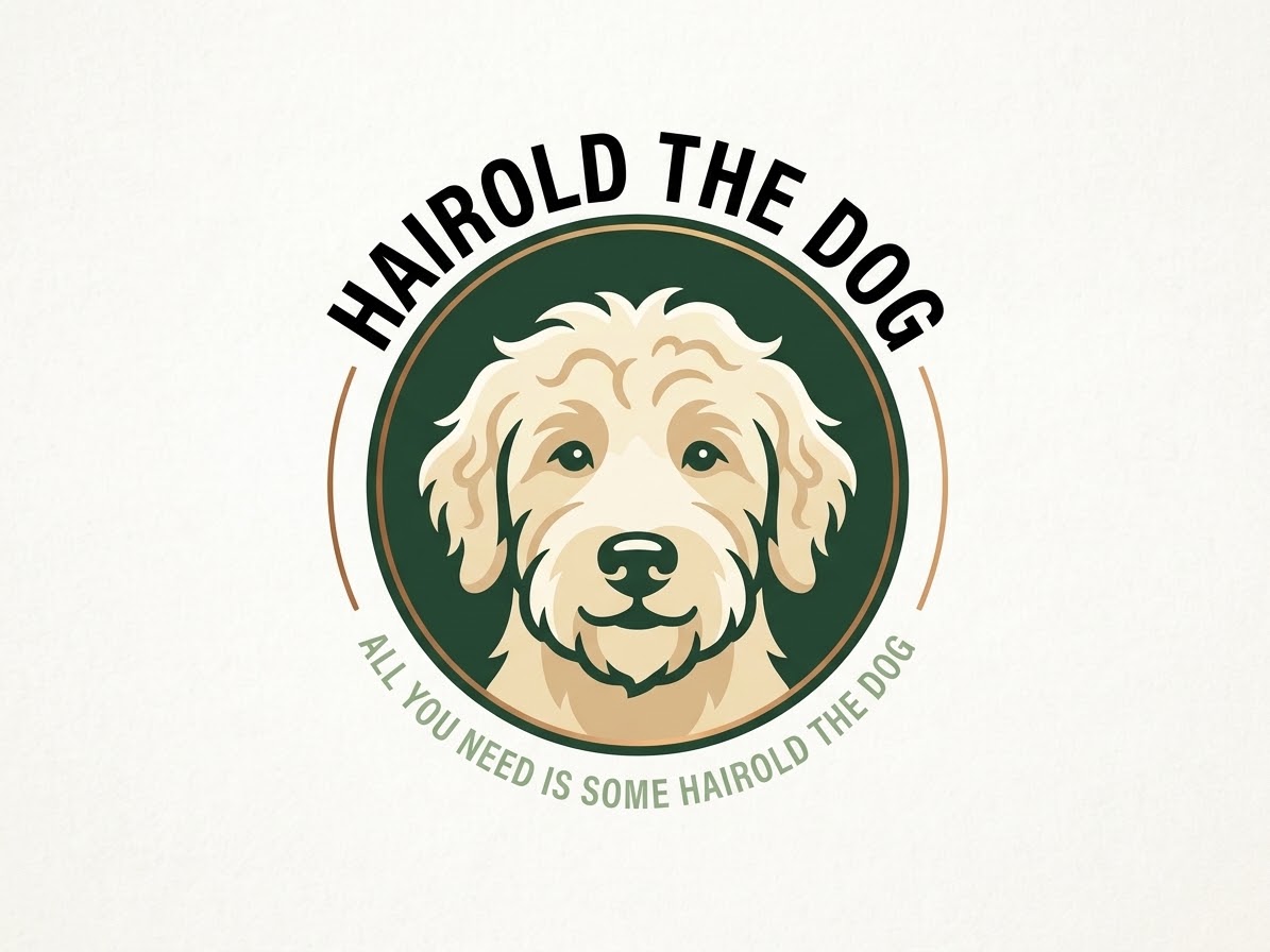 Hairold The Dog Instagram brand badge